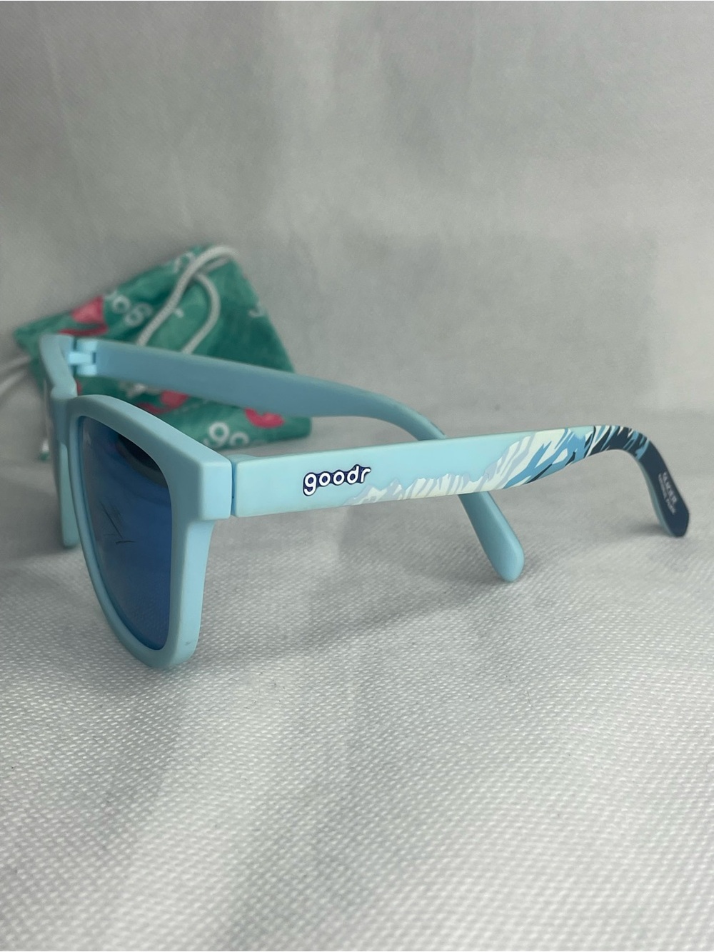goodr National Parks Sunglasses Glacier Mountain No Slip/Bounce Running Sky Blue